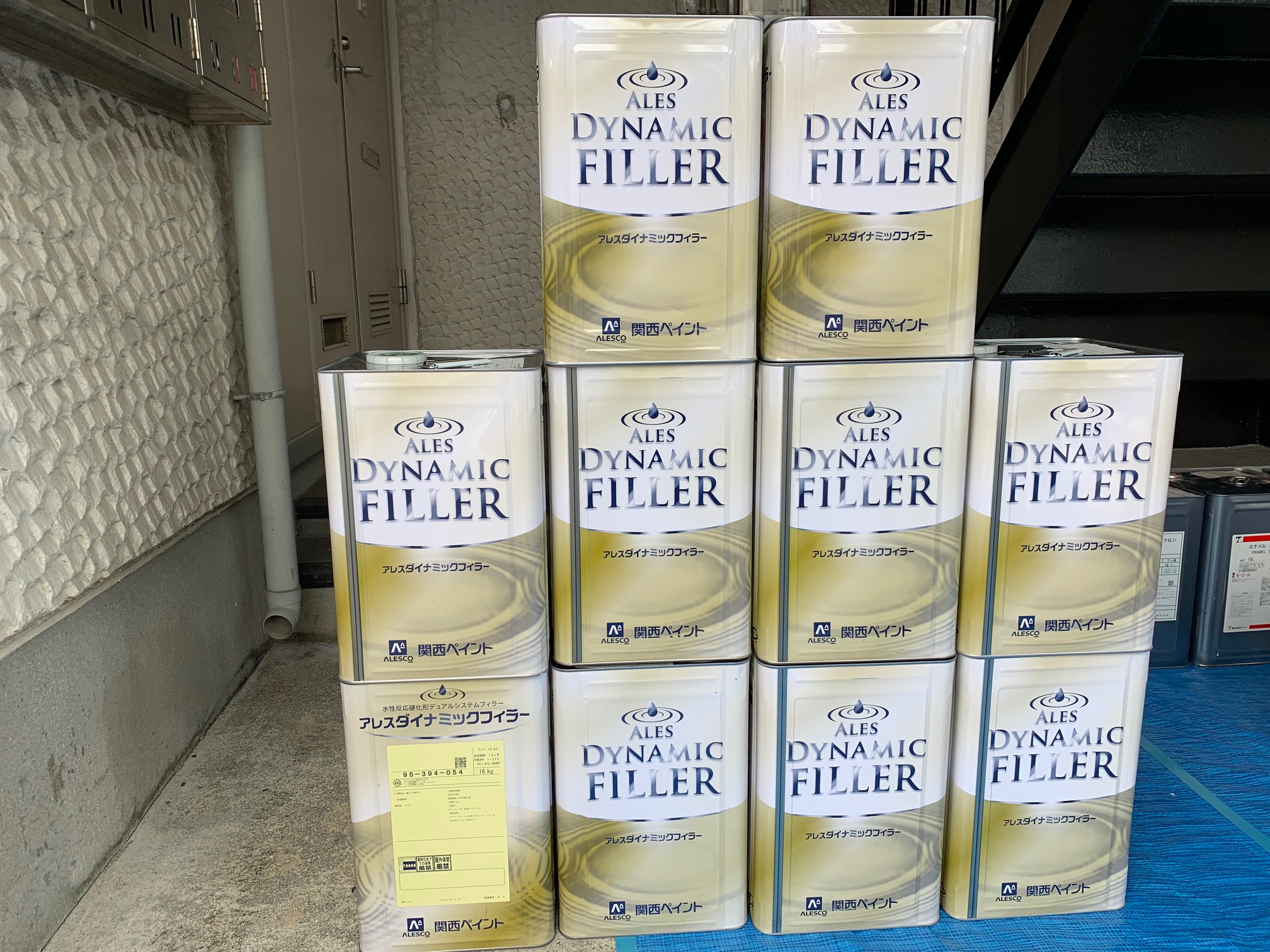 アレスダイナミックフィラー下塗り作業